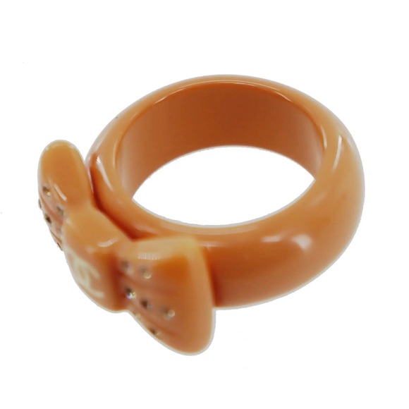 *SOLD* Chanel CC Rhinestone Ribbon Ring - Picture 7 of 9